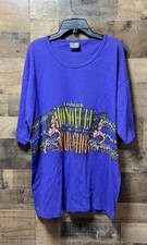 Vintage Gecko Hawaii Honolulu Marathon Finisher Tee XL USA JAL Purple picture
