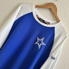 Nike Dallas Cowboys White Royal Historic Throwback Raglan Crew Sweatshirt 2XL picture