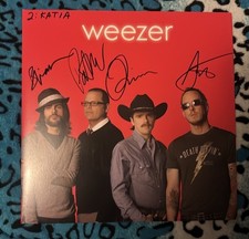 Weezer Signed Music Record Cover Autographed by Band Members picture