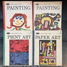VTG 1966 Whitman Creative Art Books - Painting 1 & 2 + Print Art 1 + Paper Art 1 picture