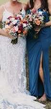 AZAZIE Brinda Bridesmaid Dress in Peacock Size A10 picture