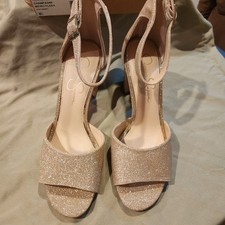 JESSICA SIMPSON SHERRON CHAMPAGNE HEELS picture