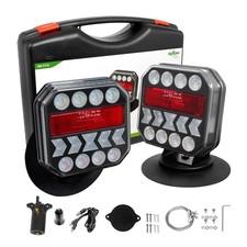 Agrieyes T312 Wireless Trailer Lights w/USB-C, Magnetic Tow Mini, white amber picture