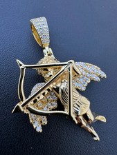 Ladies Cupid Cherub Pendant 925 Silver 1.80Ct MOISSANITE Love Angel Pendant picture