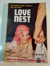 1961 Pulp Sleaze Paperback GGA - LOVE NEST by Tony Calvano Nightstand Book B1559 picture