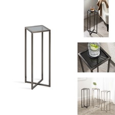 Kate And Laurel Jaspur Modern Drink Table, Gray, Decorative Glam Accent Table picture