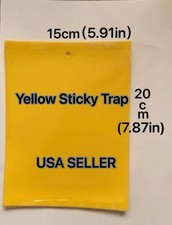 5 PCs Double Sides Yellow Sticky Traps 8 X 6 Inch Set for Flying Plant Insects picture