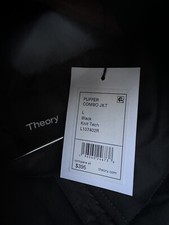 NWT$395 THEORY *COMBO PUFFER*Down Jacket 90% Down Coat Jacket Black Tech Large picture