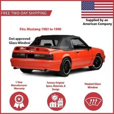 1983-90 Ford Mustang Convertible curtain w/ DOT Approved Glass Window Only picture