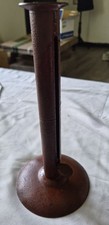 Antique Red Metal Hog Scraper Candle Holder Fully Functional  picture