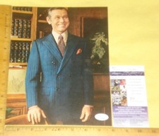 RARE-JSA Authentic Johnny Carson Signed Cut Magazine Color Page #1 James Spencer picture
