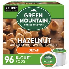 Green Mountain Coffee Hazelnut Decaf, Keurig K-Cup Pod, Light Roast, 96 Count picture