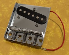 Strewmac Chrome Telecaster Tele Style Bridge Plate w/ Single-Coil Pickup picture