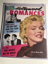 MARILYN MONROE - HOLLYWOOD ROMANCES /#10 1956 GREAT COLOR PHOTO COVER MAGAZINE picture