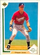 Upper Deck 1991 - Chipper Jones #55 Top Prospect Atlanta Braves MLB  picture