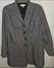coldwater creek dark gray tweed button Blazer picture