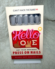 Hello Love Can't Hack The Bars '95 Matte Stripe Press-On Nails picture