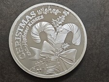 Christmas Wishes & Mistletoe Kisses 1 oz Silver Round Coin picture