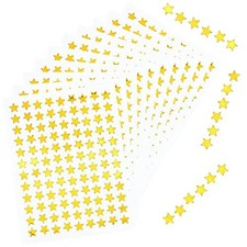 1080 Pcs 10 Sheets Tiny Gold Star Stickers, 0.3