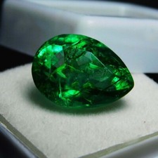 Superb Natural Green COLOMBIAN Emerald Pear Cut CERTIFIED Loose Gemstone 8.55 Ct picture