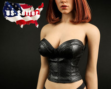 1/6 Leather Corset Bustier Top For 12