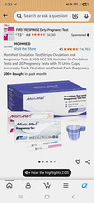 MomMed Pregnancy Test Kit LH50-HCG20 Urine Strips w/ Cup, Analog IVD CE (BOGO) picture