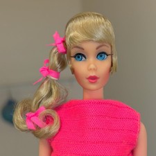Vintage 1968 Talking Barbie Rosebud Mattel British Accent - SHE TALKS picture