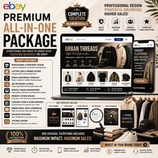 Complete eBay Store, Listing Template Design & Video Ads Package, Clothing picture
