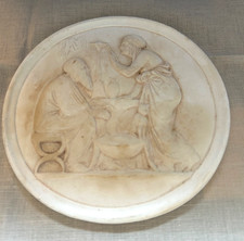 GRAND TOUR  Cameo Medallion NeoClassical GREEK/ROMAN scene   antique old picture