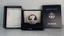 2002- *W* $1 AMERICAN SILVER PROOF EAGLE w/OGP & COA -  picture