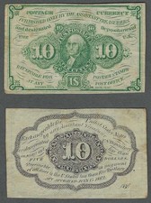 Contemporary Counterfeit 1st Issue 1862-63 10c VF+ Fractional Postage Currency picture
