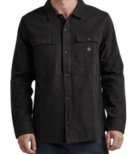 Men’s Roark Hebrides Unlined Black Shirt Jacket L Pockets picture