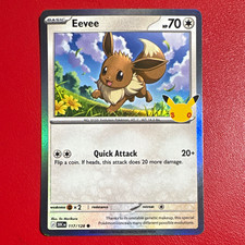 Pokemon TCG Eevee 117/128 30th Anniversary Celebrations Holo ENG 70 HP picture