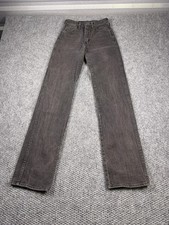 Vintage Wrangler Jeans Teens 25x34 Gray Straight Leg Denim USA 13MBKG 90s picture