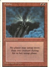 4th Edition Magic The Gathering Smoke Regular, early-border frame HP picture