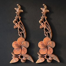 Enchanted Tropical Flower Hand-carved Wood from Bali picture
