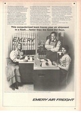 Emery Air Freight Worldwide Advertisement 1 Page 1970 Conrad Rapp picture