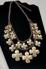 Vintage Handcrafted Gold-plated BRASS floral necklace STUNNING 😍  18