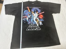 Vintage 1993 Star Wars A New Hope Large t shirt Lucasfilm ONEITA Single Stitch picture