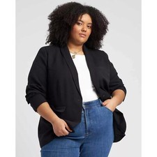 Universal Standard Eco Rio Blazer, Size XS (10-12) in Black, BNWT picture
