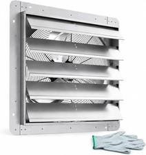 24IN Aluminum 3500CFM Shutter Exhaust Fan Shop Exhaust Fan Wall Mounted w/Gloves picture