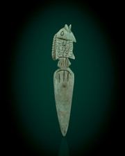 Rare Authentic Ancient Egyptian Fish Stone Amulet Pendant Rare Figure BC picture