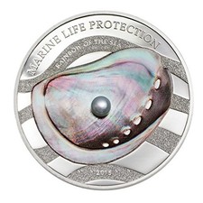 2015 Palau Marine Life Protection Rainbow of the Sea 1 oz Silver Coin picture