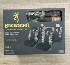 BROWNING CAMO CANVAS SEAT COVERS 3pc SET. Front and rear seats. NEW picture