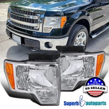 Fits 2009-2014 Ford F150 Headlights 09-14 F-150 Head Lamp Pair Left+Right picture
