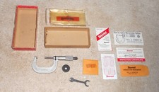 Vintage LS Starrett Model T2XRL Outside Micrometer w/ Box Accessories picture