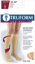 TRUFORM Unisex Below Knee Stockings 30-40mmHg (Beige) XX-Large picture