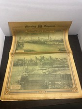 1925 Morning Oregonian Portland Skyline Harbor Ships New Year’s Edition picture