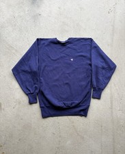 Vtg 1980s Champion Reverse Weave Crewneck Sweatshirt Mens XXL Navy Blue 80s picture