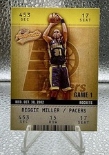 2002-03 Fleer Authentix #98 Reggie Miller - Pacers NBA picture